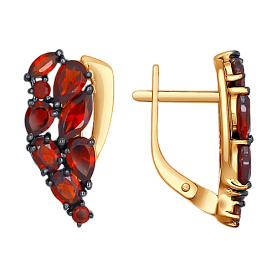 Серьги SOKOLOV - Золото 375, Гранат (арт. 37724133)