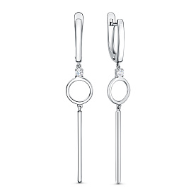 Серьги Иллада - Серебро 925, Фианит (арт. с122301)