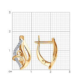 Серьги SOKOLOV - Золото 585, Фианит (арт. 0200893)