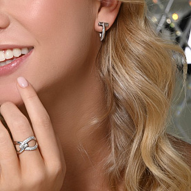 Серьги Talant - Серебро 925, Фианит (арт. 12-72-0001-15392)