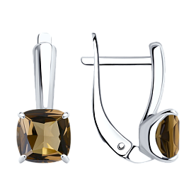 Серьги SOKOLOV - Серебро 925, Раухтопаз (арт. 92021400)