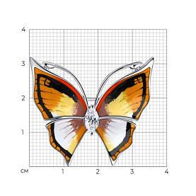 Брошь SOKOLOV - Серебро 925, Фианит, Эмаль (арт. 94040194)