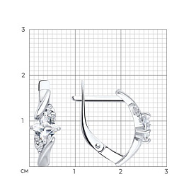 Серьги SOKOLOV - Серебро 925, Фианит (арт. 94027290)