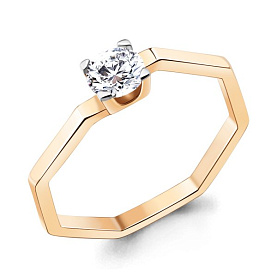 Кольцо Аквамарин - Серебро 925, Фианит (арт. 67716А.6)