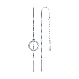 Серьги Diamant - Серебро 925, Фианит (арт. 94-123-01496-1)