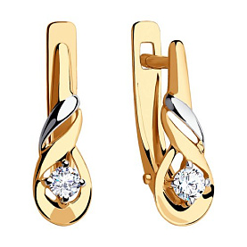 Серьги SOKOLOV - Золото 585, Фианит (арт. 028282)
