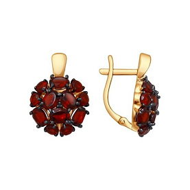 Серьги SOKOLOV - Золото 375, Гранат (арт. 37724163)