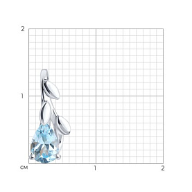 Подвеска SOKOLOV - Серебро 925, Топаз (арт. 92030762)