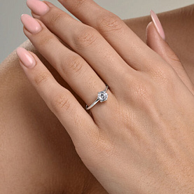 Кольцо SOKOLOV - Серебро 925, Бриллианит (арт. 94014937)