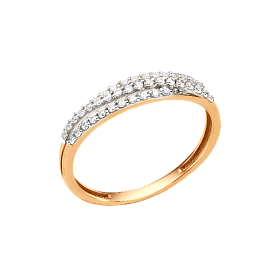 Кольцо ЮФ Династия - Золото 585, Фианит (арт. 000861-1102)