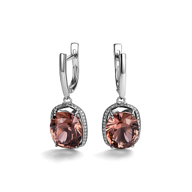 Серьги Дар - Серебро 925, Морганит, Фианит (арт. С-5126рс36300)