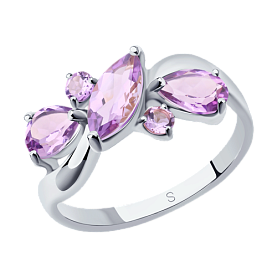 Кольцо SOKOLOV - Серебро 925, Аметист (арт. 92011658)