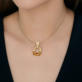 Подвеска Diamant - Серебро 925, Фианит, Эмаль (арт. 93-130-00065-1)