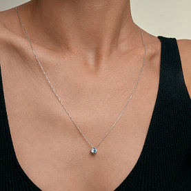 Колье SOKOLOV - Серебро 925, Бриллианит (арт. 94071478)