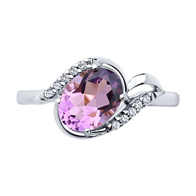 Кольцо Diamant - Серебро 925, Аметист (арт. 94-310-00185-3)