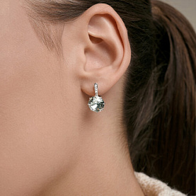 Серьги Diamant - Серебро 925, Кристалл, Фианит (арт. 94-120-00397-1)