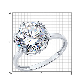 Кольцо SOKOLOV - Серебро 925, Фианит (арт. 94014878)