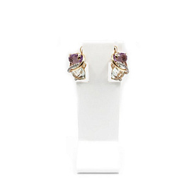 Серьги Александра - Золото 585, Аметист, Фианит (арт. кл1053а-23)
