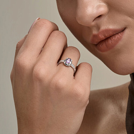 Кольцо SOKOLOV - Серебро 925, Аметист (арт. 92014872)