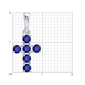 Подвеска SOKOLOV - Серебро 925, Сапфир (арт. 62030015)