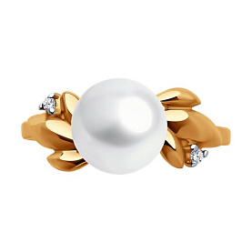 Кольцо Diamant - Серебро 925, Жемчуг культивированный, Фианит (арт. 93-310-02069-1)