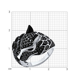 Кольцо SOKOLOV - Серебро 925, Фианит, Эмаль (арт. 94014178)