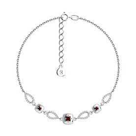 Браслет SOKOLOV - Серебро 925, Гранат, Фианит (арт. 92050101)