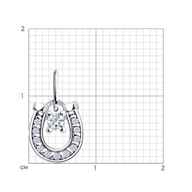 Подвеска Diamant - Серебро 925, Фианит (арт. 94-130-00093-1)
