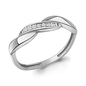 Кольцо Аквамарин - Серебро 925, Фианит (арт. 600730А.5)