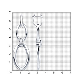 Серьги SOKOLOV - Серебро 925, Фианит (арт. 94027028)
