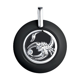 Подвеска Diamant - Серебро 925, Керамика, Фианит (арт. 94-130-01257-1)