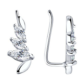 Серьги SOKOLOV - Серебро 925, Фианит (арт. 94025874)