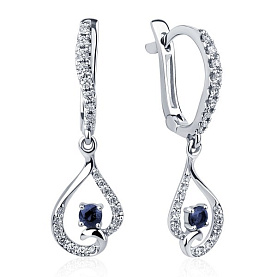 Серьги Platinum Lab. - Платина 950 (арт. ПС-236С-01)