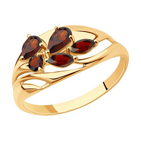 Кольцо SOKOLOV - Золото 375, Гранат (арт. 37716219)