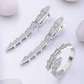 Серьги Talant - Серебро 925, Фианит (арт. 14-72-0001-15733)