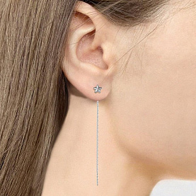 Серьги Аквамарин - Серебро 925 (арт. 34716.5)