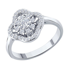 Кольцо SOKOLOV - Серебро 925, Фианит (арт. 94014250-91)