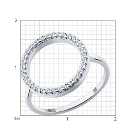 Кольцо SOKOLOV - Серебро 925, Фианит (арт. 94014218)
