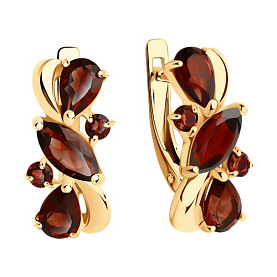 Серьги SOKOLOV - Серебро 925, Гранат (арт. 92021804)