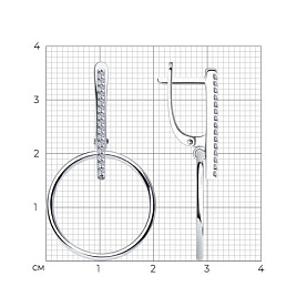 Серьги SOKOLOV - Серебро 925, Фианит (арт. 94025934)