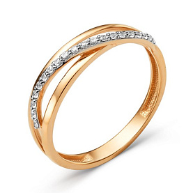 Кольцо ЮФ Династия - Золото 585, Фианит (арт. 002441-1102)