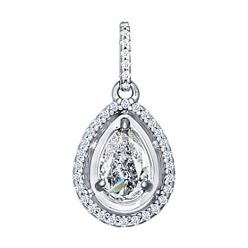 Подвеска SOKOLOV - Серебро 925, Фианит (арт. 94031286)