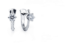 Серьги Platinum Lab. - Платина 950, Бриллиант (арт. ПС-055-02)
