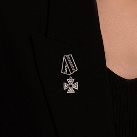 Брошь SOKOLOV - Серебро 925, Фианит (арт. 94040333)