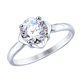 Кольцо SOKOLOV - Серебро 925, Swarovski (арт. 89010115)