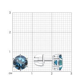 Серьги SOKOLOV - Серебро 925, Синтетический ситалл (арт. 92022836)
