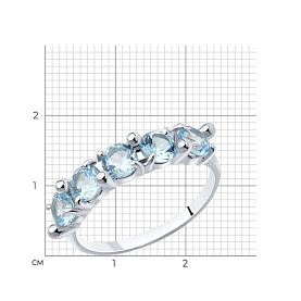 Кольцо Diamant - Серебро 925, Топаз (арт. 94-310-00346-1)