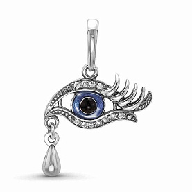 Подвеска Красная пресня - Серебро 925, Фианит, Эмаль (арт. 5388614)