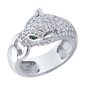 Кольцо SOKOLOV - Серебро 925, Фианит, Эмаль (арт. 94014459)