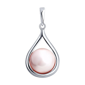 Подвеска Diamant - Серебро 925, Жемчуг синтетический (арт. 94-130-00138-1)